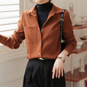 (예쎄) 코듀로이 백리본 포인트 셔츠(S5WBL011A)