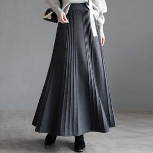 (예쎄) 맥시롱 플리츠 페미닌 니트스커트(S5WSK030A)