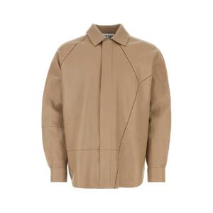 23SS Loewe Dove grey 레더 셔츠 H526Y31L07SAND TP565430481