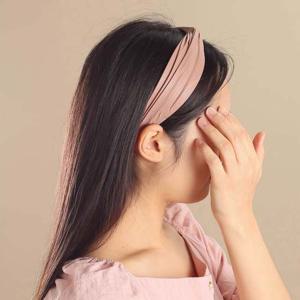 (엔젤슈슈) 가죽 꼬임 헤어밴드 핑크 리본 머리띠