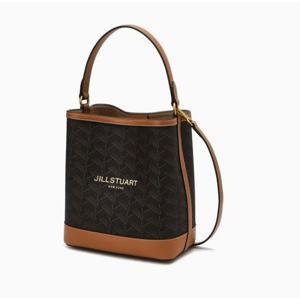 [질스튜어트핸드백]브라운 로젤라칠링 패턴 가죽 콤비 버킷백 M JABA6E355 W2