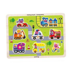 JMds 아이넷 원목퍼즐 핑크퐁 꼭지퍼즐 탈것 (P330)