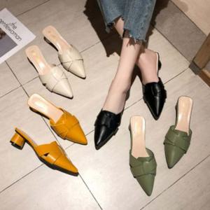 스틸레토 미들굽 블로퍼 패션슈즈 여성구두 예쁜구두