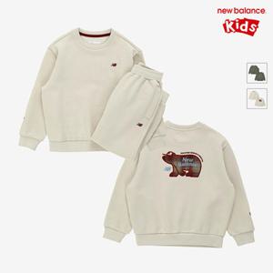 [뉴발란스키즈] NK9YF4104U(64) 크림 ESSENTIAL) 패치 포인트 기모 2PCS 스  셋업