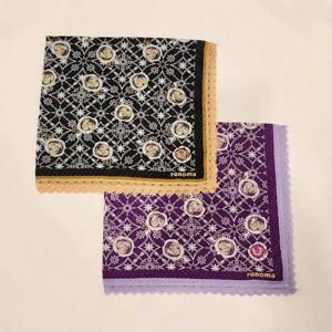 레노마 ROU2308 남녀1매 큐빅 레이스 손수건