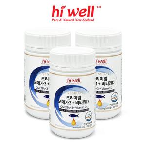 [하이웰] 오메가3 비타민D 300캡슐 3통 (300일분)