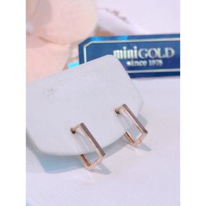 미니골드 14K 스퀘어엣지 링귀걸이 ECPM4101R ECPM4101