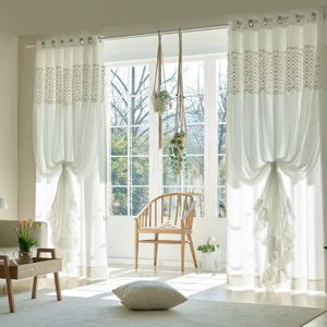 리에나 레이스 분리형 화이트 암막커튼 특대형