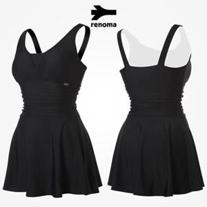 [레노마수영복] 여성 비치  SPA 플레어 원피스 수영복-LS2C891-BK