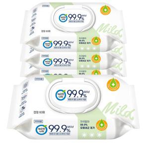 깨끗한나라 클린 손소독티슈 마일드 캡형 60매 4팩