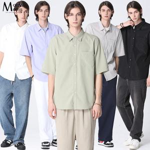 [모리모리스][모리모리스(Morry Morris)] 코튼 데일리 반팔 셔츠