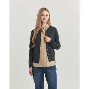 헤지스 여성 24FW 가격인하캐시미어100% 차콜그레이 라운드넥 가디건 HSSW4DC03CG