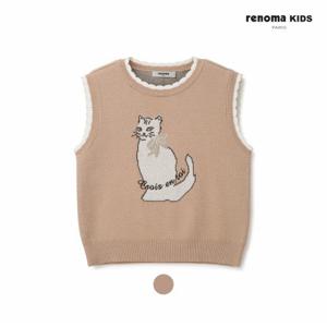 [레노마키즈] 여아고양이니트조끼(R2441K452_05)