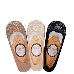 편한 크로바 미끄럼 방지 여자 덧신 앞코레이스 5P 귀여운