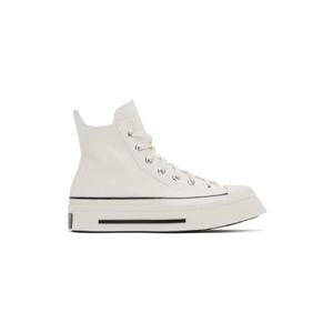 25 FW 컨버스 남성 화이트 척 70 드 럭스 스퀘어 하이탑 스니커즈 242799M236070