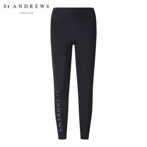 [세인트앤드류스] 여성 로고 프린트 디테일 9부 레깅스 821C7PL399_BK