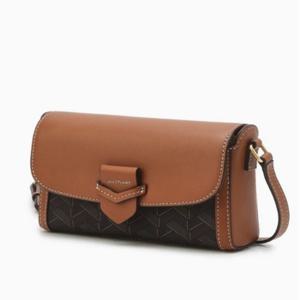 [질스튜어트] 브라운 패턴배색 가죽 미니크로스백  JAWA4F383W2