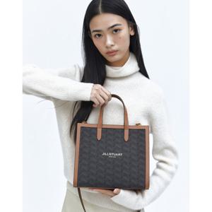 [질스튜어트]브라운 패턴 가죽 콤비 토트백 JABA5E315