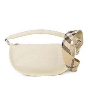 버버리 B-클립 화이트 가죽 숄더 백 8109117 B7348 SOAP