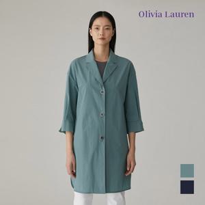 [올리비아로렌] 루즈핏 테일러드 하프 롱 자켓_VOPFUXM3411