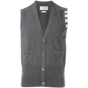 톰브라운 민소매 버튼 카디건 MKV001A00011