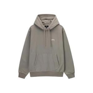 스투시 오버다이드 스탁 로고 후드 샌드 118469