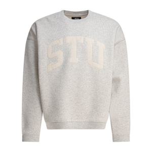 스투시 크루넥 라이트 그레이 프린티드 레터 스웨트셔츠 118577