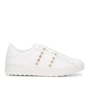 발렌티노 화이트 레이스업 락스터드 스니커즈 7W2S0A01BHS 0BO