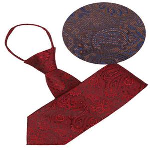 LTIE-040 페이즐리넥타이 (자동) 브라운 레드