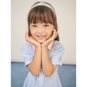 [시즌30%OFF][빈폴키즈] 샴브레이 시어서커 반소매 원피스  스카이 블루 (BI5771G02Q)