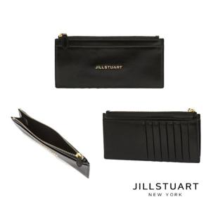 [질스튜어트] 블랙 로고장식 소가죽 슬림 장지갑 JAWA5F530BK