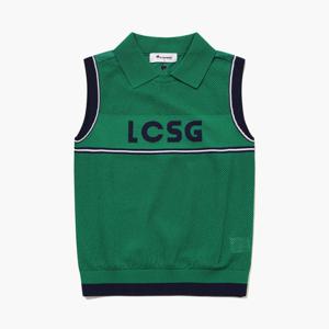 [르꼬끄골프] 여성 트리코트 스웨터 슬리브리스 스웨터 (GQ322LKV71)