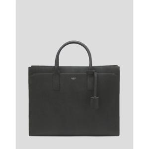 [헤지스ACC]블랙 로고배색 소가죽 서류가방 HJBA5E650BK