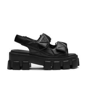 [국내배송] 프라다 모놀리스 가죽 여성 샌들 1X439N 038 F0002 F055