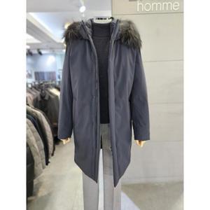 바쏘옴므 세이브존03 바쏘옴므 남성 겨울 네이비 후드 폭스FUR 구스 WSAGY4UB68A