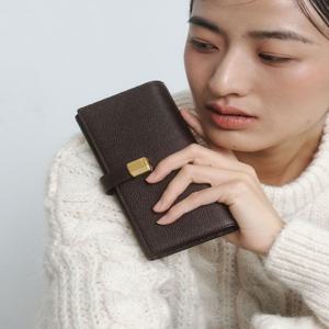 [헤지스] 에이치 넛 버건디 소가죽 장지갑/HIWA5F621D3