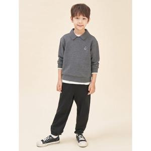 [시즌30%OFF][빈폴키즈] 톤온톤 칼라 긴팔 & 긴바지 & 반팔 3PCS 상하 세트  애쉬 (BI5841U074)