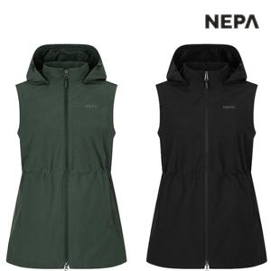 [네파] 여성 간절기 등산 조끼 중기장 방풍 베스트 7J61401