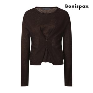 보니스팍스  라운드넥 핀턱 시스루 니트 (XP8KP004M0)