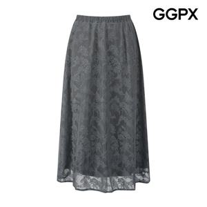 GGPX  우먼 레이스 밴딩 플레어 스커트 (GP7SK008F)