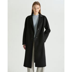 닥스 여성 25FW 이탈리아 colombo Cashmere 100 블랙 캐시미어 지블링 싱글버튼 롱코트 DLCO5DE01BK