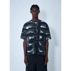 25 FW Moncler x asap ROCKY 남성 로고 모티프 티셔츠 map0162010blk