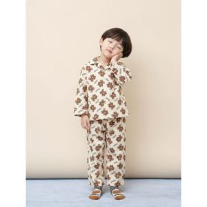 [시즌30%OFF][빈폴키즈] 곰돌이 폴키 파자마 2PCS 상하 세트  아이보리 (BI5X41U060)