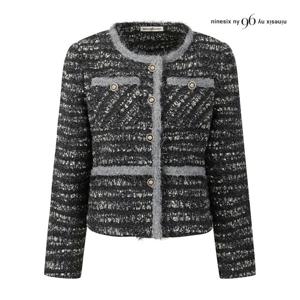 나인식스뉴욕  부클 라인 트위드 노카라 자켓 (NPAJK001M0)