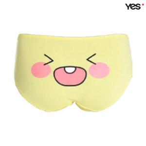 [예스]옐로우 이모지 면 스판 삼각팬티 YSWPX252