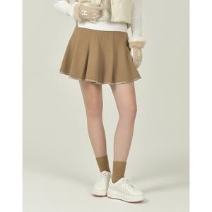 헤지스 골프 여성 25FW 카멜 여성 울라이크 윈터 플레어 스커트 HWSK5D713CM