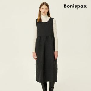 보니스팍스  텍스처 퀼팅 슬리브리스 롱 원피스 (XPAOP004M0)