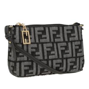 펜디 데님 이펙트 FF 자카드 지퍼 숄더백 8BS073 AYB7F1UJ5