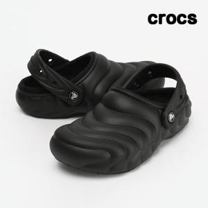 크록스 클래식 라인드 오버퍼프 클로그 성인 샌들 블랙 210059-001