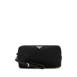 프라다 여성 블랙 캔버스 뷰티 파우치 1NS693R067 F0002